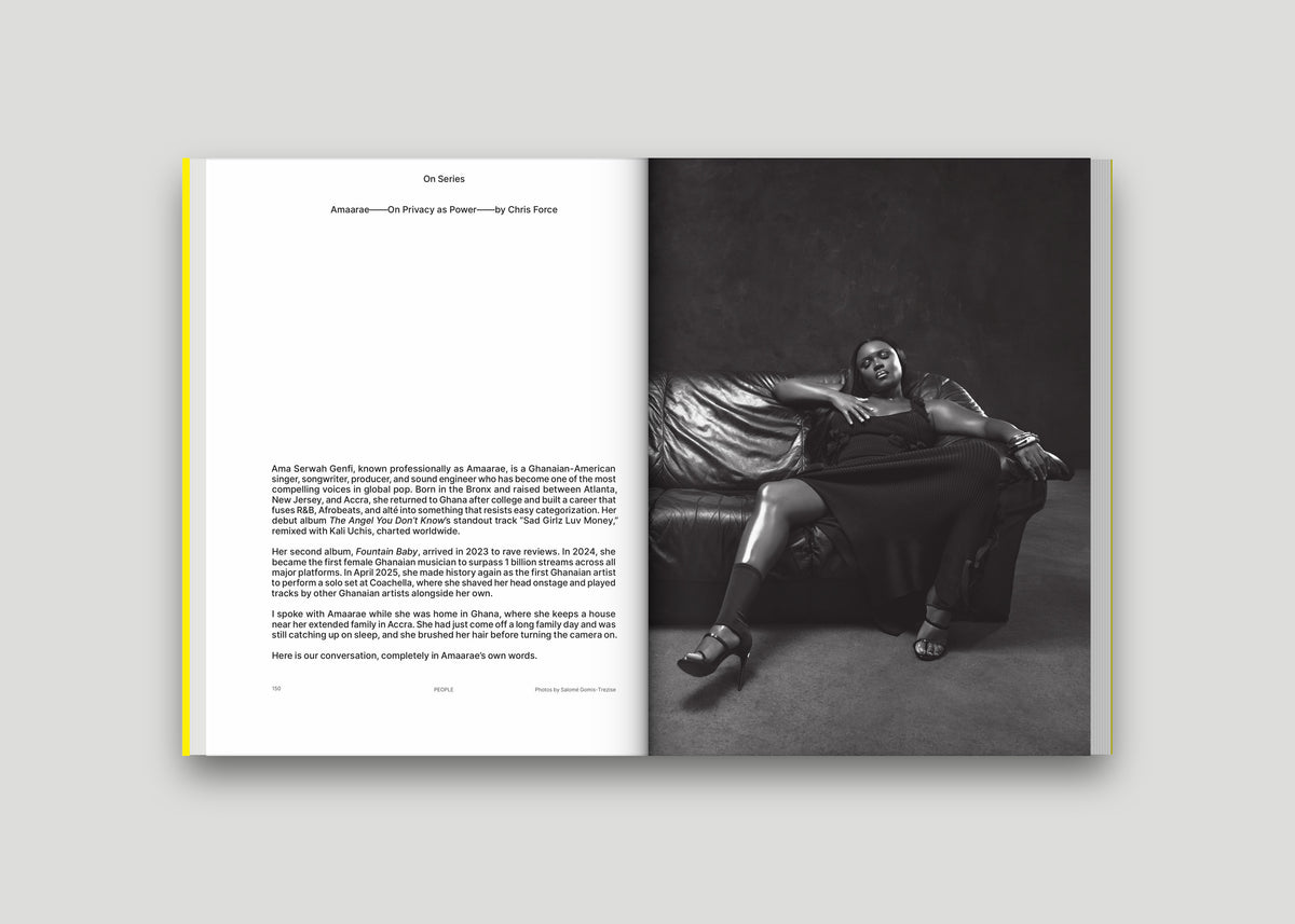 Sixtysix Issue 16 open to pages 150 and 151, Amaarae.